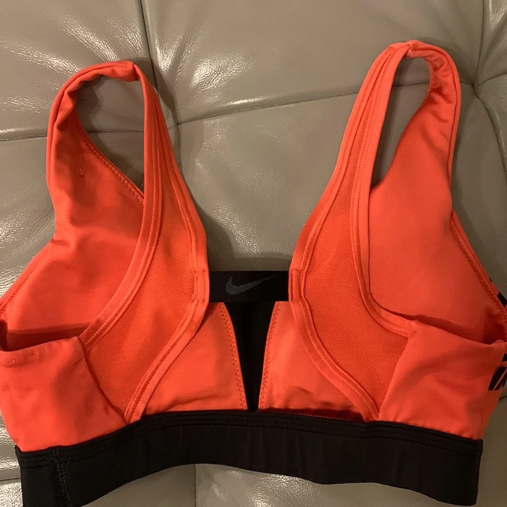 Nike Ember Glow & Black Indy Plunge Light-Support Sports Bra